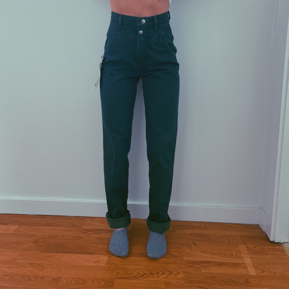 NWT Vintage Forrest Green High Waisted Wranglers